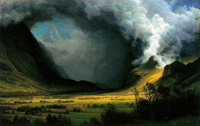 Albert Bierstadt Storm in the Mountains oil painting picture